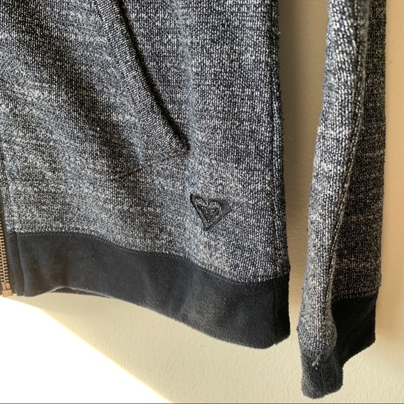 Roxy Two Toned Blue Zip Hoodie - Picture 3 of 8